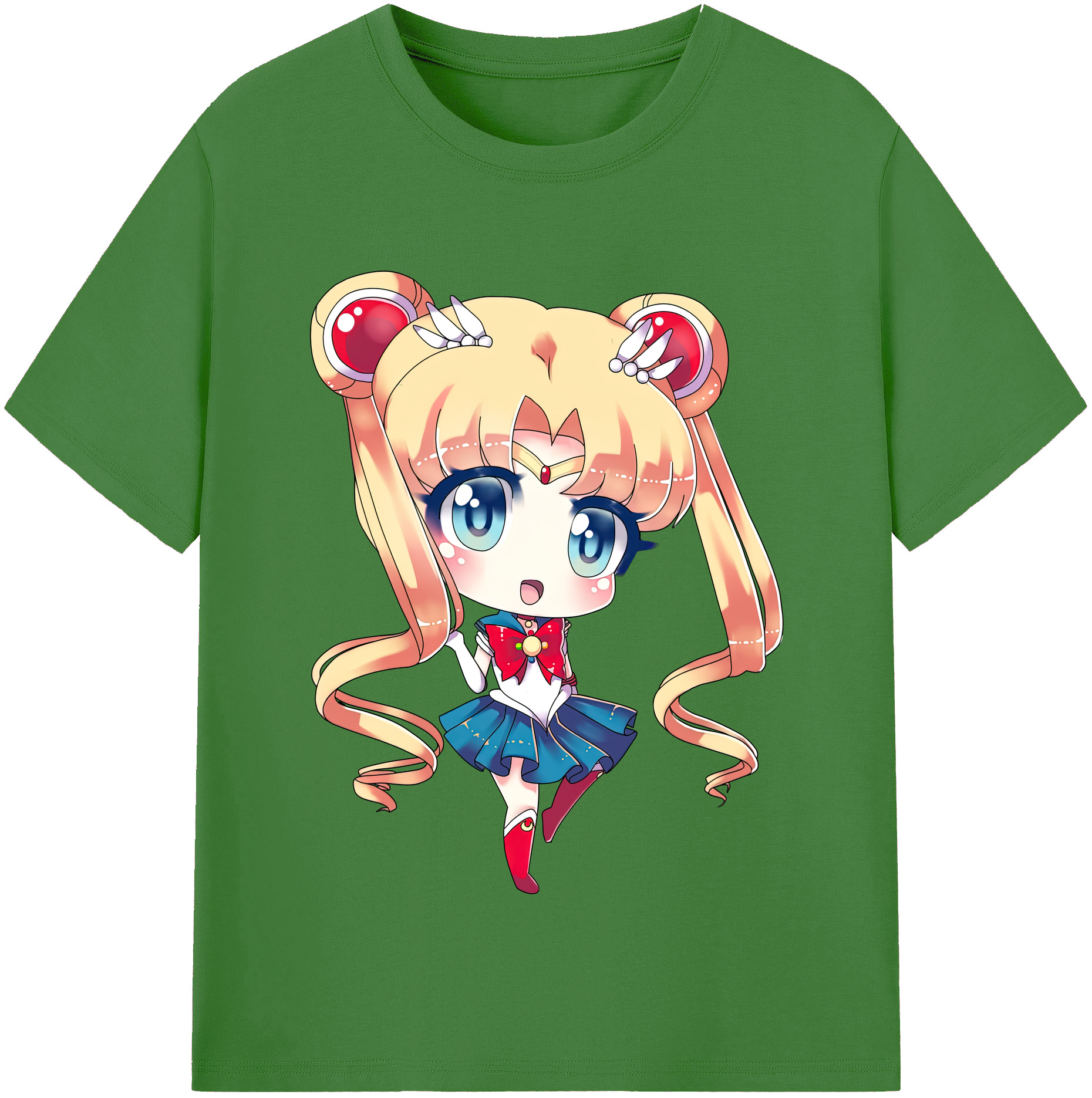 （画像用） 美少女戦士セーラームーン 月野 うさぎ つきの うさぎ Sailor Moon Tsukino Usagi レディースカジュアルプリントTシャツ（綿100％）